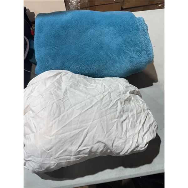 Sheet and soft, fuzzy blanket