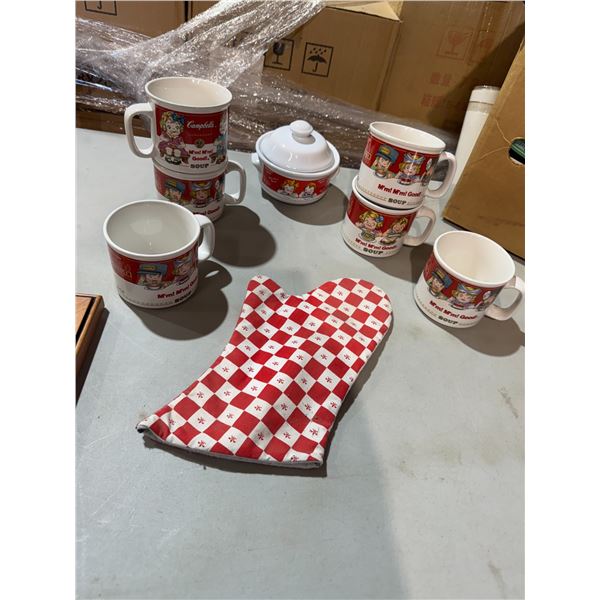 Campbell's soup, collectible, mugs, etc.