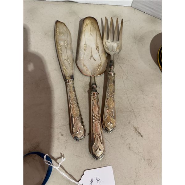 Silver plated Italy cake set