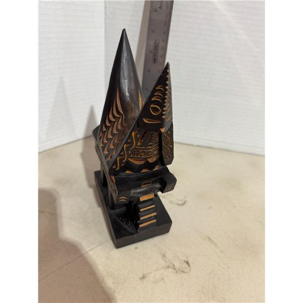 Asian or African carved wood house