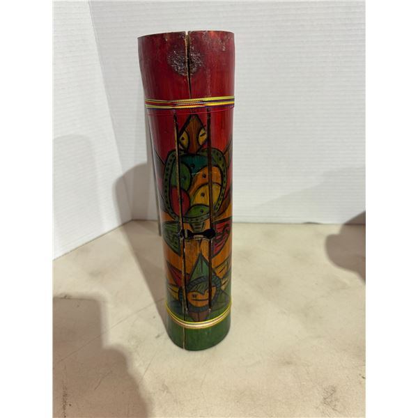 Vintage folk art slit drum