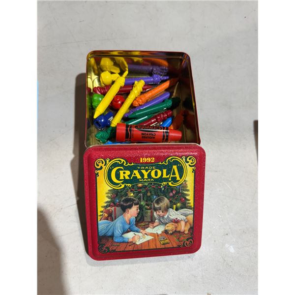 1992 Crayola tin and accessories