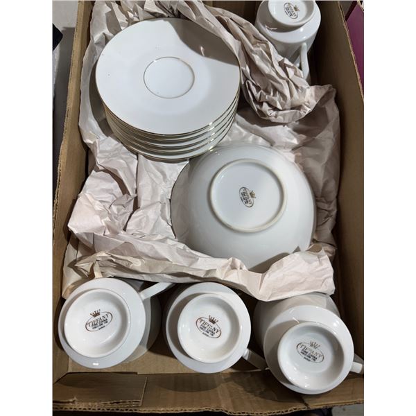 Tea, cups, and saucers