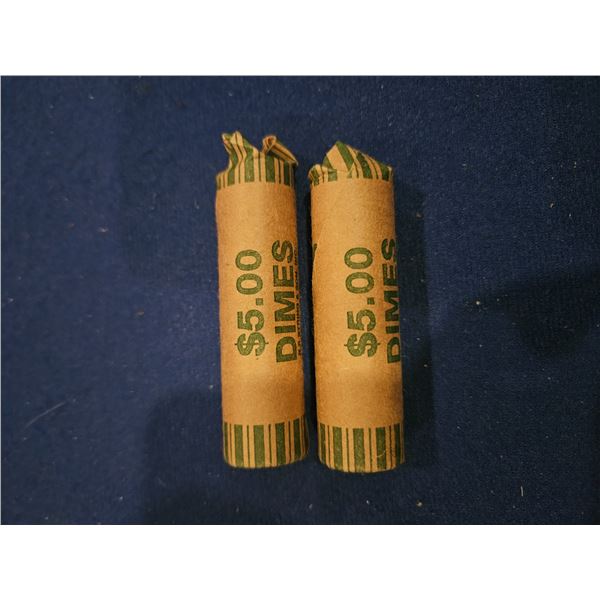 2x rolls of dimes