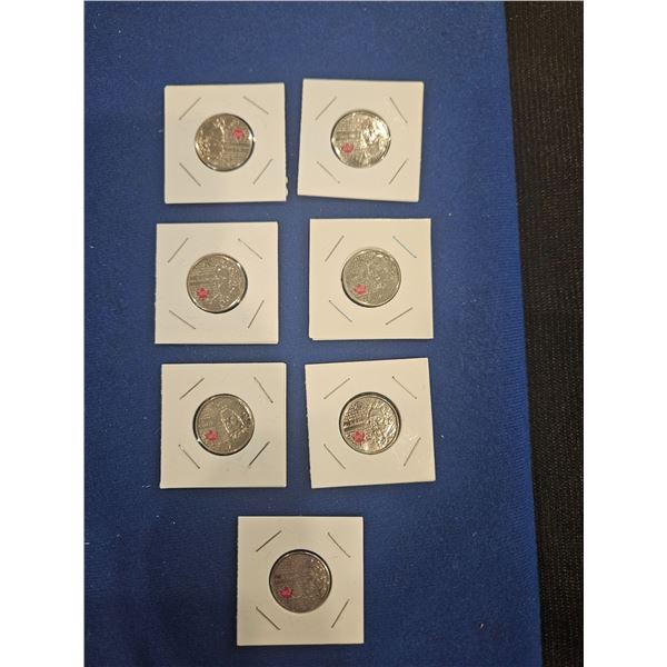 8x Canadian quarters