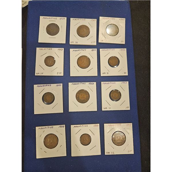 11 Mauritius coins