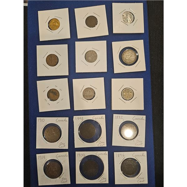 Assorted Vintage Canadian coins