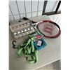 Image 1 : Golf balls, strap, and rackets