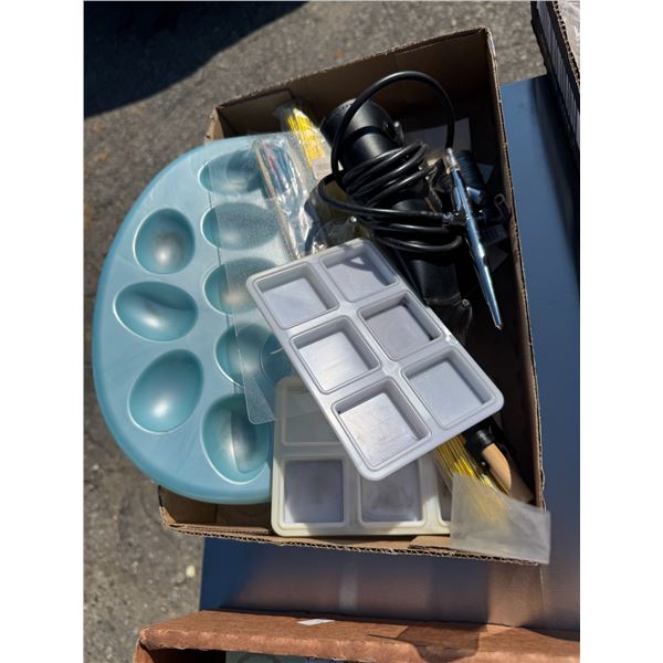 Assorted  cake, decorating tools