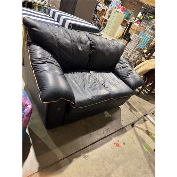 Leather loveseat