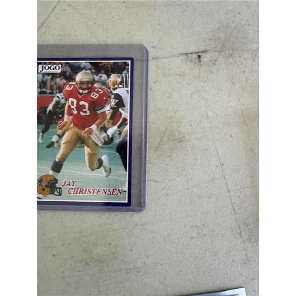 Jay Christensen football card signed