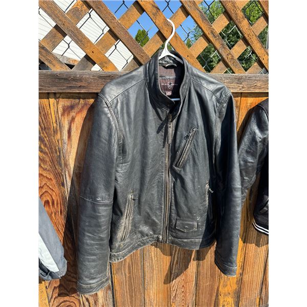 Black and brown, small leather jacket