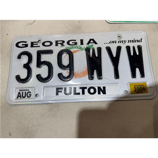 George license plate
