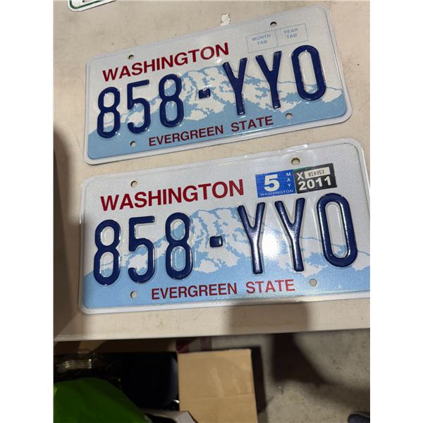 Washington license plate plates
