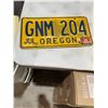 Image 1 : Oregon license plate