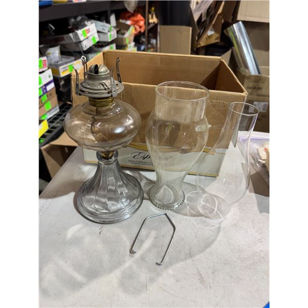 Lantern and glass flutes