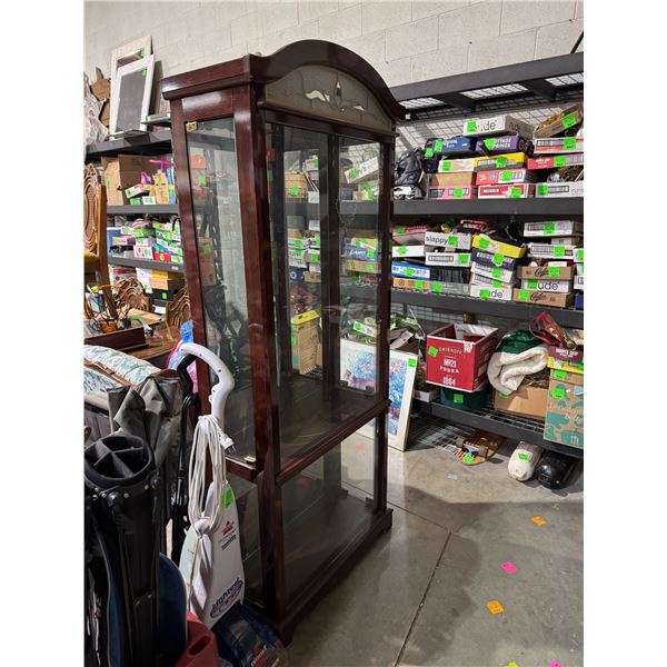 Display cabinet no glass