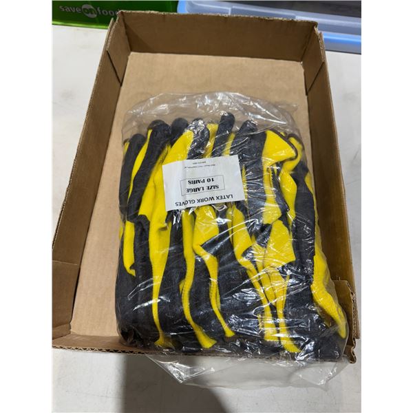 Latex work gloves