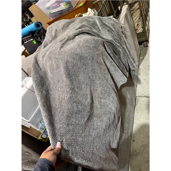 Soft gray blanket