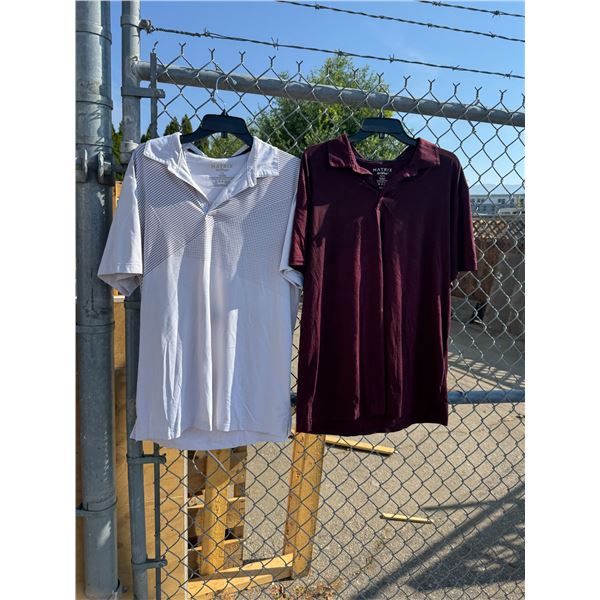 2 shirts, large and extra large