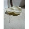 Image 1 : Hobnail Milk Glass 3-part divided dish.