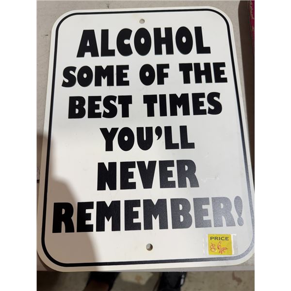 Alcohol sign