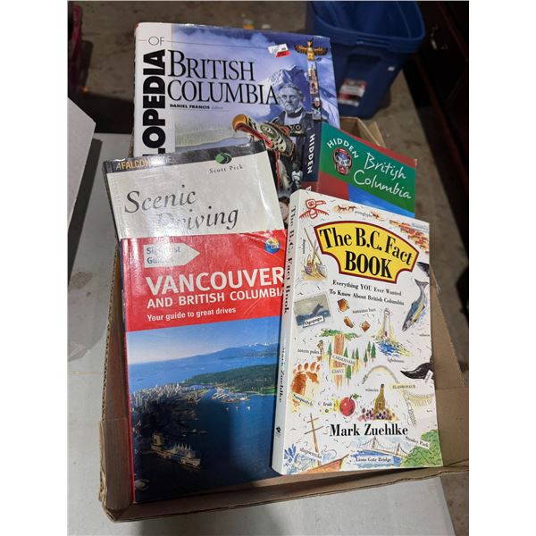 Assorted traveling books, British Columbia