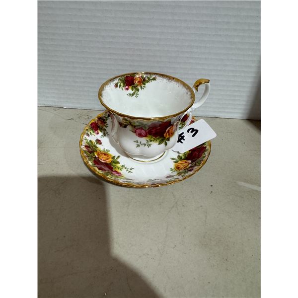 Royal Albert old country rose cup, and saucer