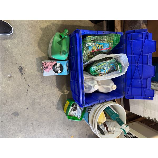 Sorted gardening, fluids, and fertilizers, etc.