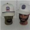 Image 1 : Lot of 2 Vintage White Edmonton Oilers Hats with Braid Trim