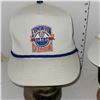 Image 2 : Lot of 2 Vintage White Edmonton Oilers Hats with Braid Trim