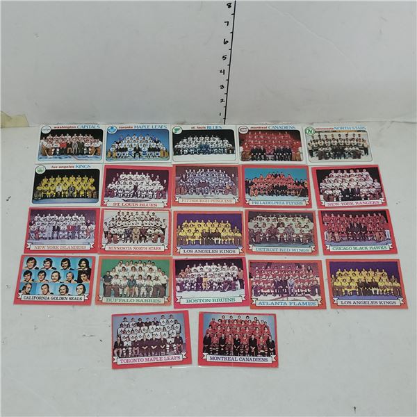 Lot of 1970s NHL Team Checklists & Photos Unmarked