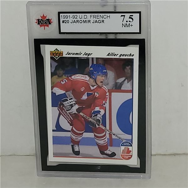 1991-92 Upper Deck French #20 Jaromir Jagr - Graded