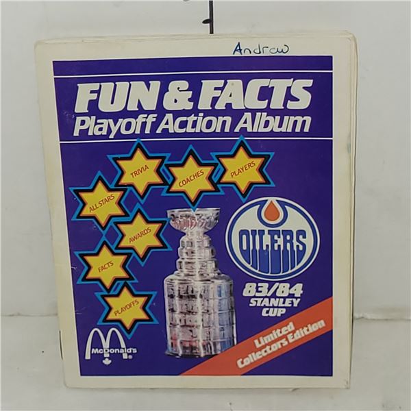 Vintage 1983-84 Fun & Facts Playoff Action Album from McDonalds - appears to be complete