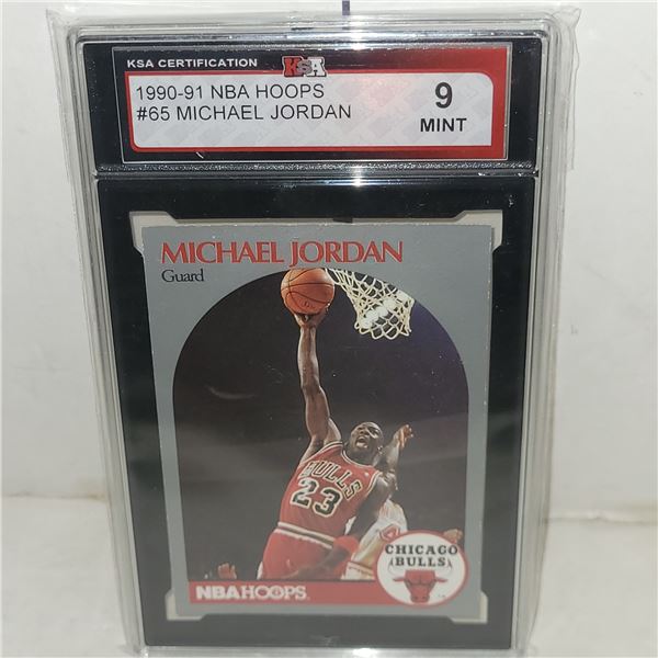 1990-91 NBA Hoops #65 Michael Jordan - Graded
