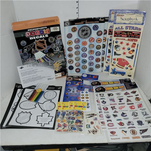 Massive Lot of Vintage Edmonton Oilers Stickers, Decals, etc