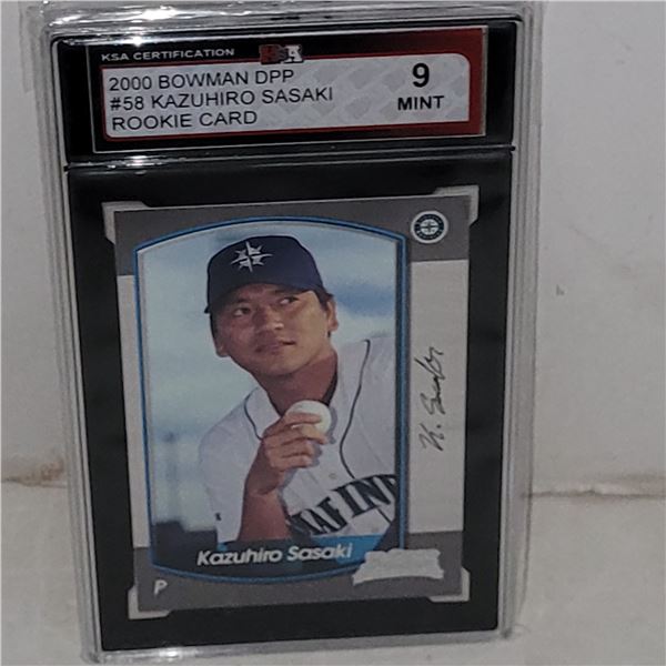 2000 Bowman DPP #58 Kazuhiro Saski Rookie Card - Graded