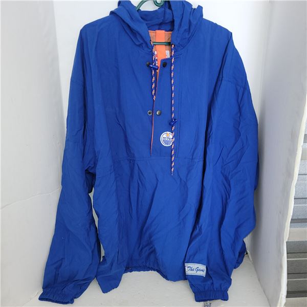 Vintage Quality New With Tags Edmonton Oilers Pullover Jacket Size