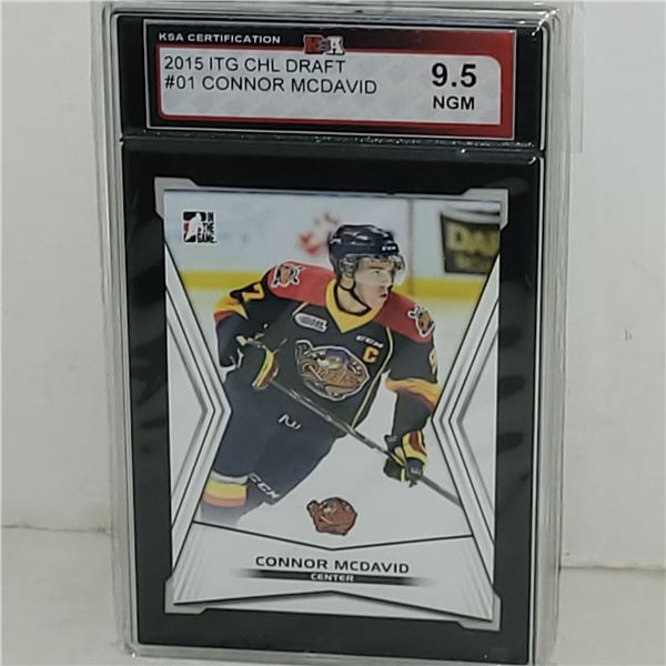2015 In The Game ITG CHL Draft #01 Connor McDavid Rookie Card - Graded