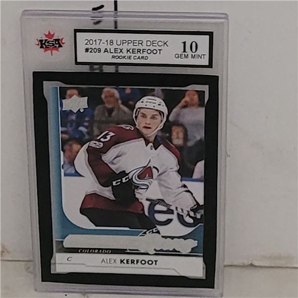 2017-18 Upper Deck #209 Alex Kerfoot Rookie Card - Graded