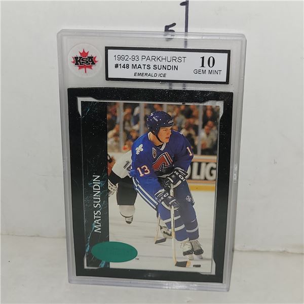 1992-93 Parkhurst #148 Mats Sudin Emerald Ice - Graded