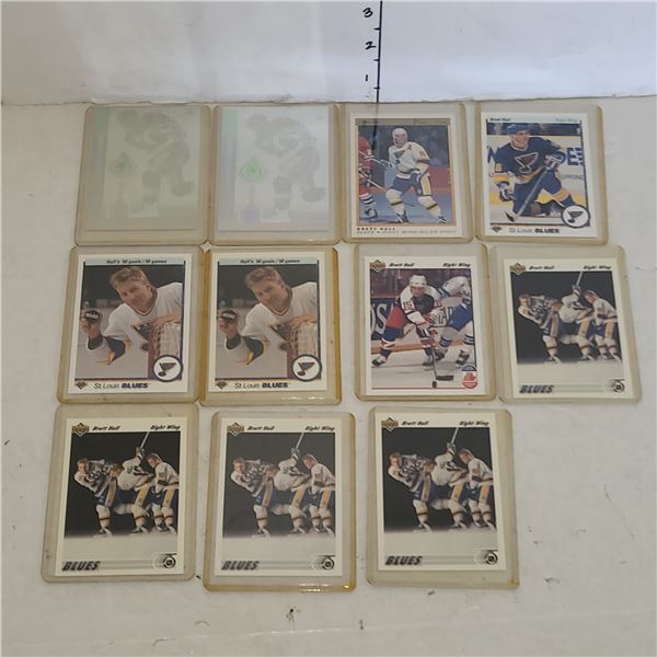 Lot of 11 Brett Hull Hockey Cards