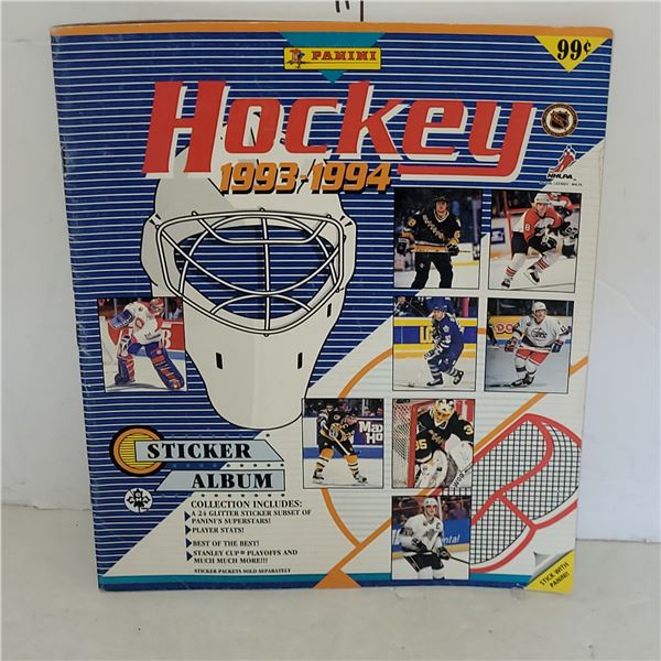 Vintage Panini 1993-94 Hockey Sticker Album
