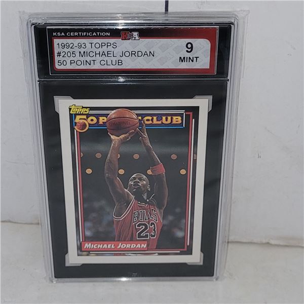 1992-93 Topps #205 Michael Jordan 50 Point Club - Graded