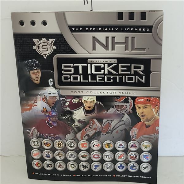 Limited Edition NHL Hockey Sticker Collection 2003 Collector Album - Empty