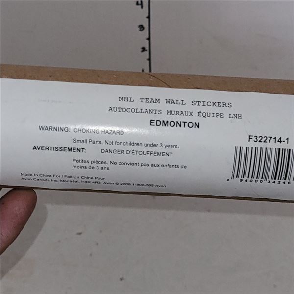 New Unopened NHL Team Wall Stickers - Edmonton Oilers