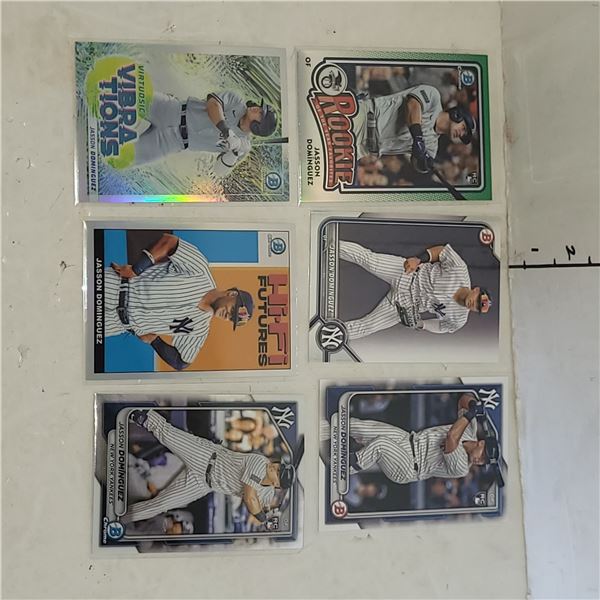 Lot of 6 Jasson Dominguez NY Yankees Rookie Cards Inserts Parallels