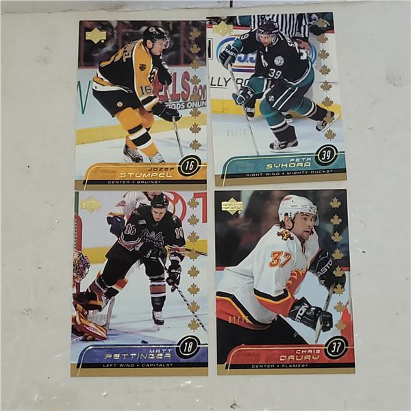 Lot of 4 2002-03 Limited Edition Upper Deck Canadian Exclusive Gold