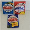 Image 1 : Lot of 3 Sealed OPC MLB Wax Packs 1983, 1985, 1986 Possible RC Gwynn Sandberg, Clemens