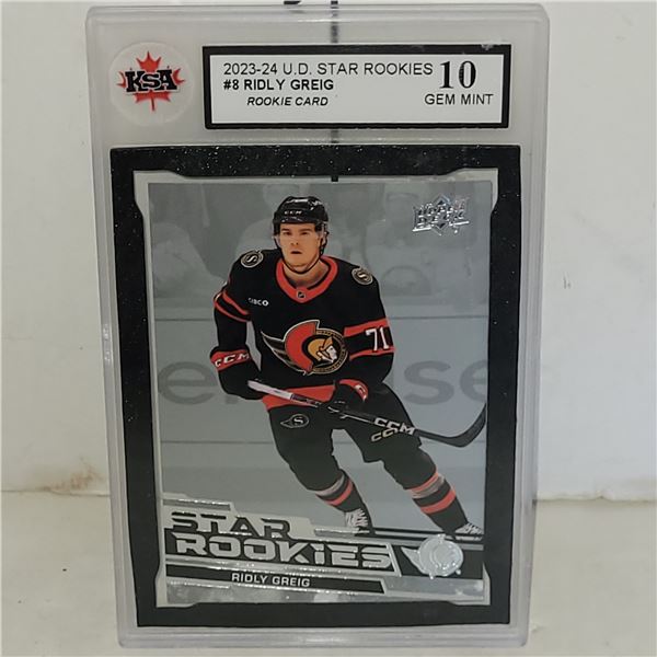 2023-24 Upper Deck Star Rookies #8 Ridley Greig - Graded